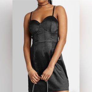 Wild fable black satin dress